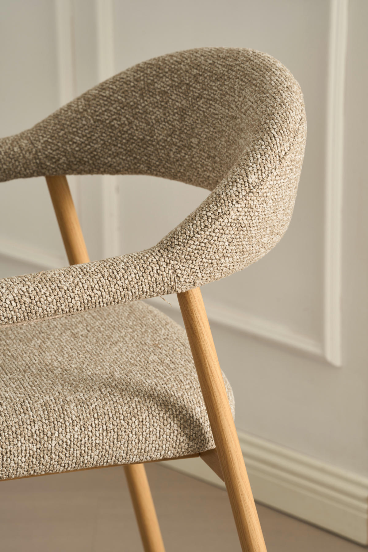 BARHOCKER in Taupe, Eichefarben  - Taupe/Eichefarben, MODERN, Holz/Textil (54/94,5/54,5cm) - Livetastic