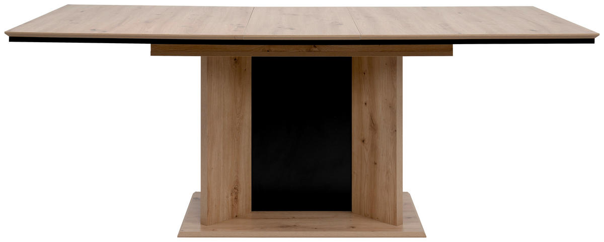 ESSTISCH in Holzwerkstoff 160-200/90/76 cm  - Schwarz/Eiche Artisan, Modern, Holzwerkstoff (160-200/90/76cm) - MID.YOU