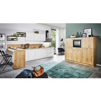 EINBAUKÜCHE MANHATTAN UNI  - Eichefarben/Weiß, Design, Holzwerkstoff/Kunststoff - Nolte Küchen