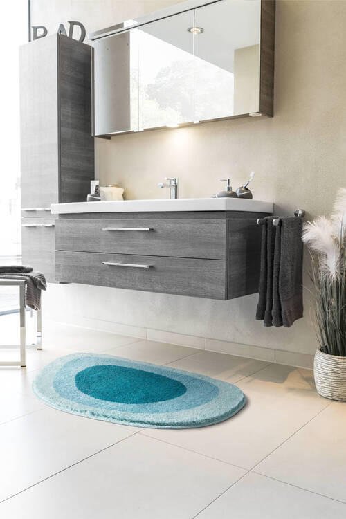 KOBEREC DO KOUPELNY, 70/105 cm - tyrkysová, Basics, textil/plast (70/105cm) - Grund