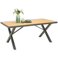 BAŠTENSKI STO  - prirodna boja/antracit, Dizajnerski, drvo/metal (180/91cm) - Ambia Garden