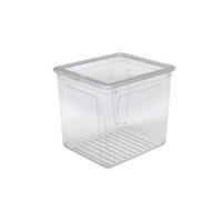 DOBOZ TETŐVEL 59/39/18 cm  - áttetsző, Basics, műanyag (59/39/18cm)
