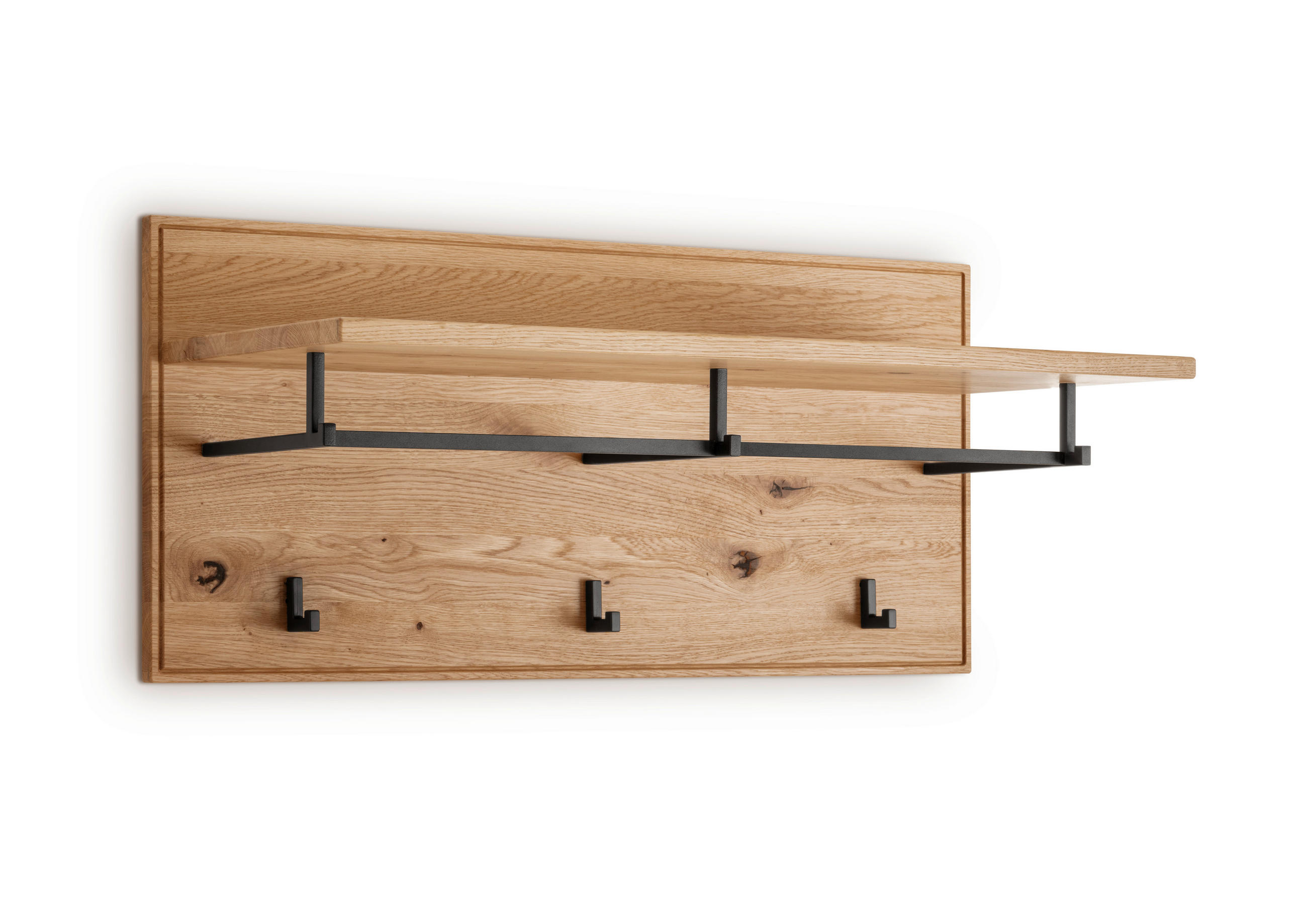 GARDEROBENPANEEL  in 80/37/36 cm  - Wildeiche, Natur, Holz/Metall (80/37/36cm) - Linea Natura