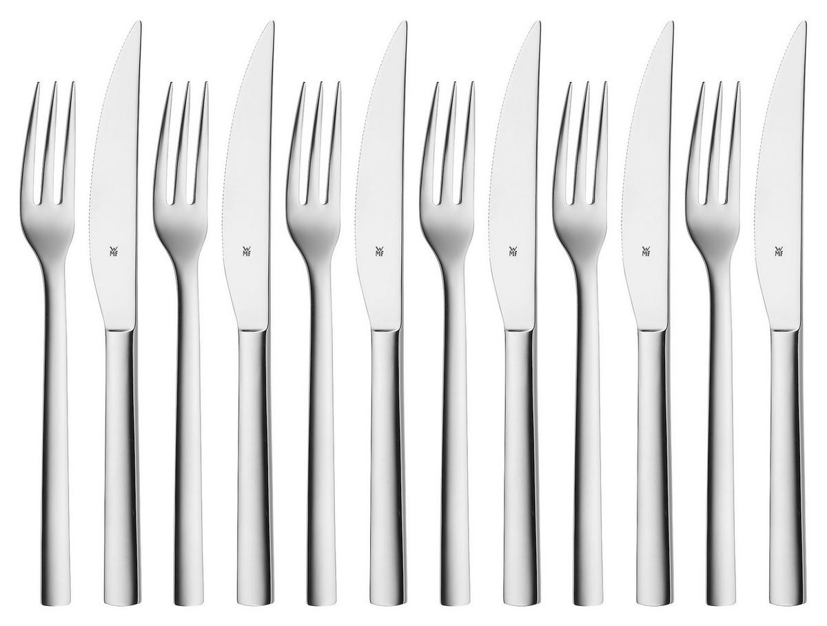 STEAKBESTECK 12-teilig  Nuova  - Edelstahlfarben, Design, Metall (23cm) - WMF