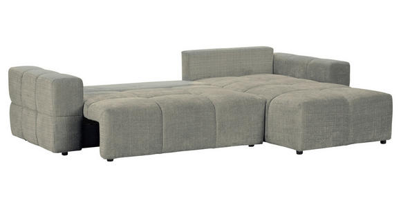 ECKSOFA  in Chenille Dunkelgrau  - Dunkelgrau/Schwarz, KONVENTIONELL, Kunststoff/Textil (283/180cm) - Carryhome