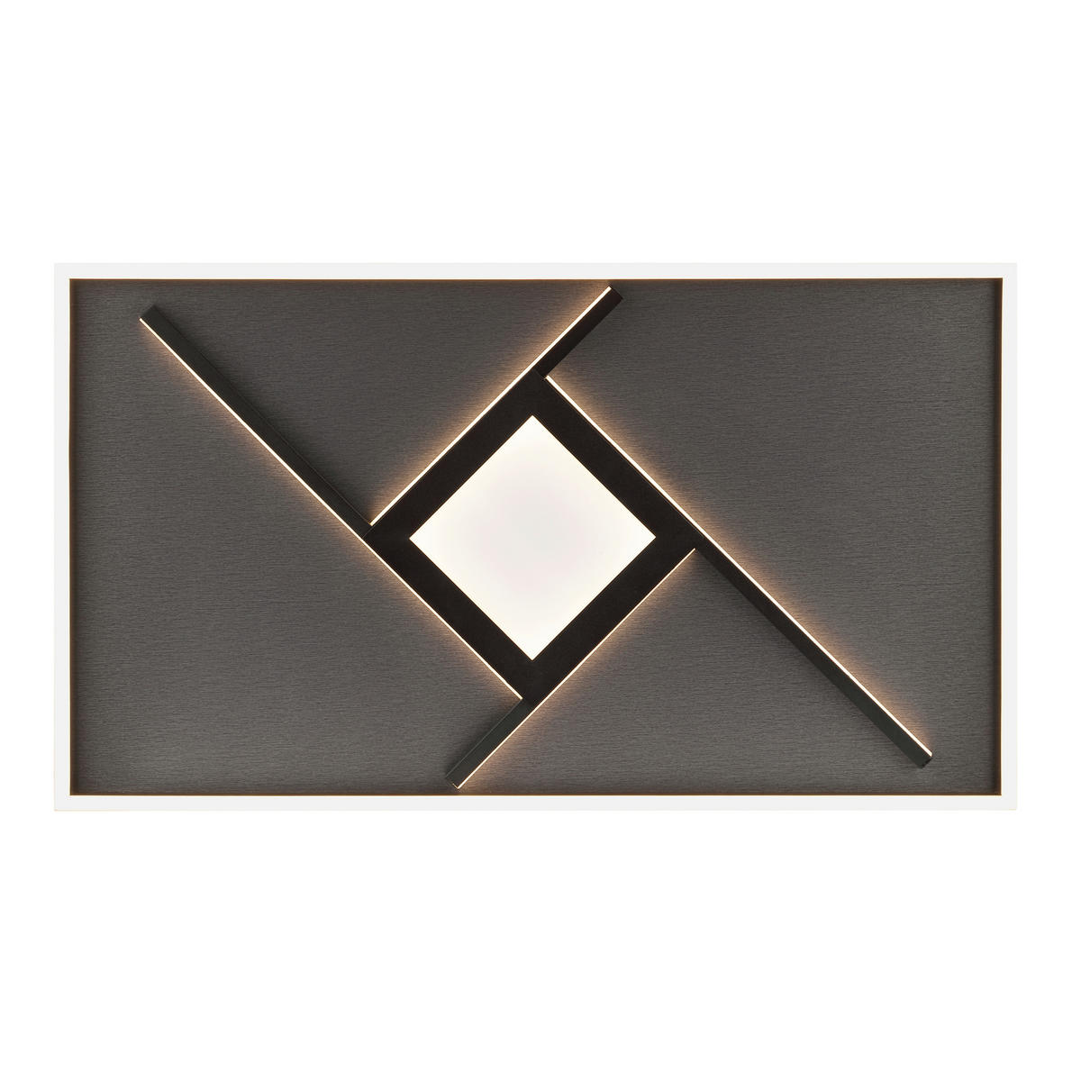 LED-DECKENLEUCHTE   - Schwarz, Design, Kunststoff/Textil (4,7/71/41cm) - Brilliant