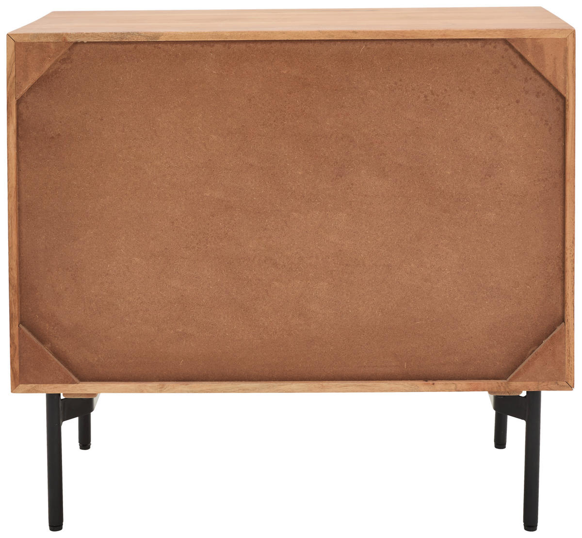 KOMMODE Doha  in 92/82/42 cm  - Schwarz/Naturfarben, KONVENTIONELL, Holz/Metall (92/82/42cm) - Livetastic