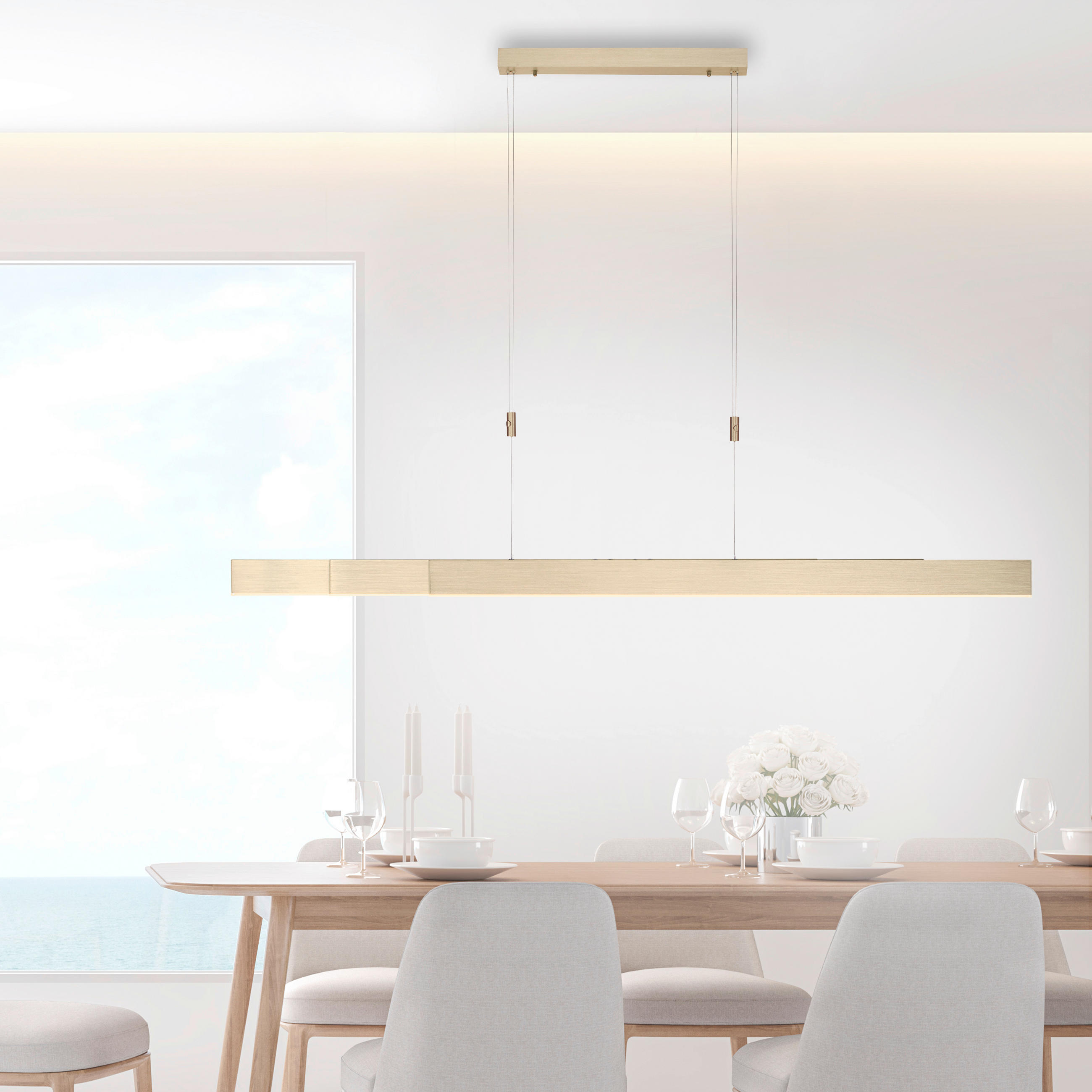 LED-HÄNGELEUCHTE 110-200/5,5/110-200 cm  - Design, Kunststoff/Metall (110-200/5,5/110-200cm) - Neuhaus PURE