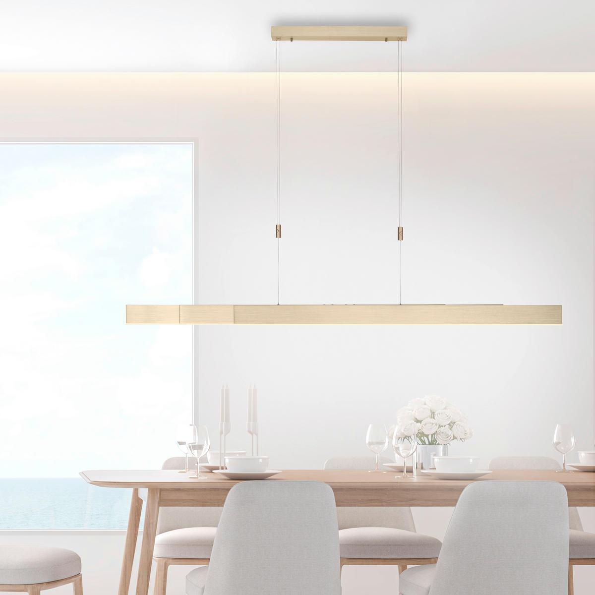 LAMPĂ SUSPENDATĂ CU LED 110-200/5,5/110-200 cm  - Design, plastic/metal (110-200/5,5/110-200cm)