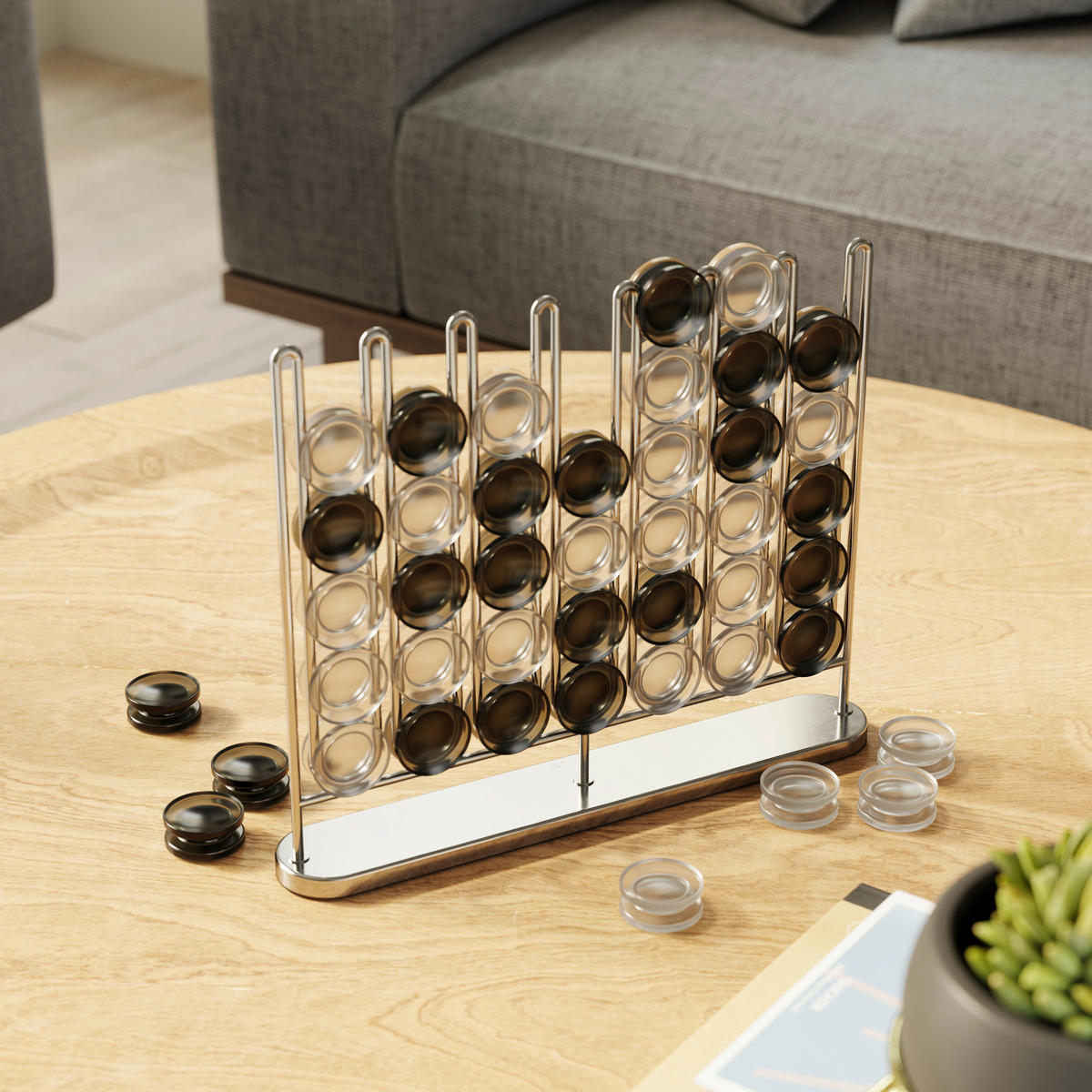 DEKORATIVT SPEL - kromfärg, Design, metall/plast (31,75/26,37/5,41cm) - Ambia Home