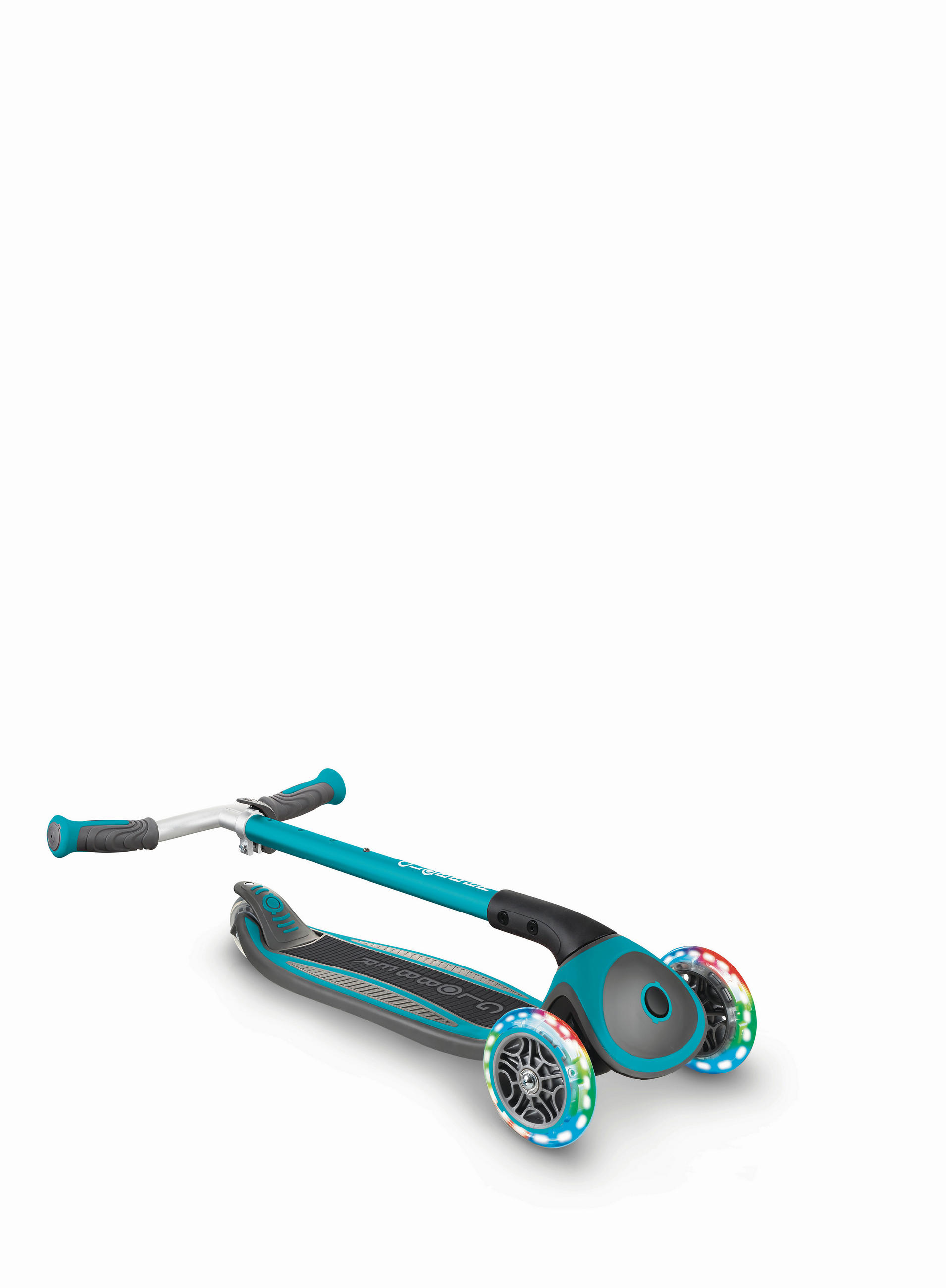 KINDERSCOOTER 662 Globber Master Lights - Türkis/Schwarz, Basics, Kunststoff (61/94/37cm) - GLOBBER