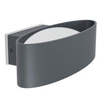 AUSSENWANDLEUCHTE - Transparent/Anthrazit, Design, Kunststoff/Metall (27/8/14cm) - Eglo