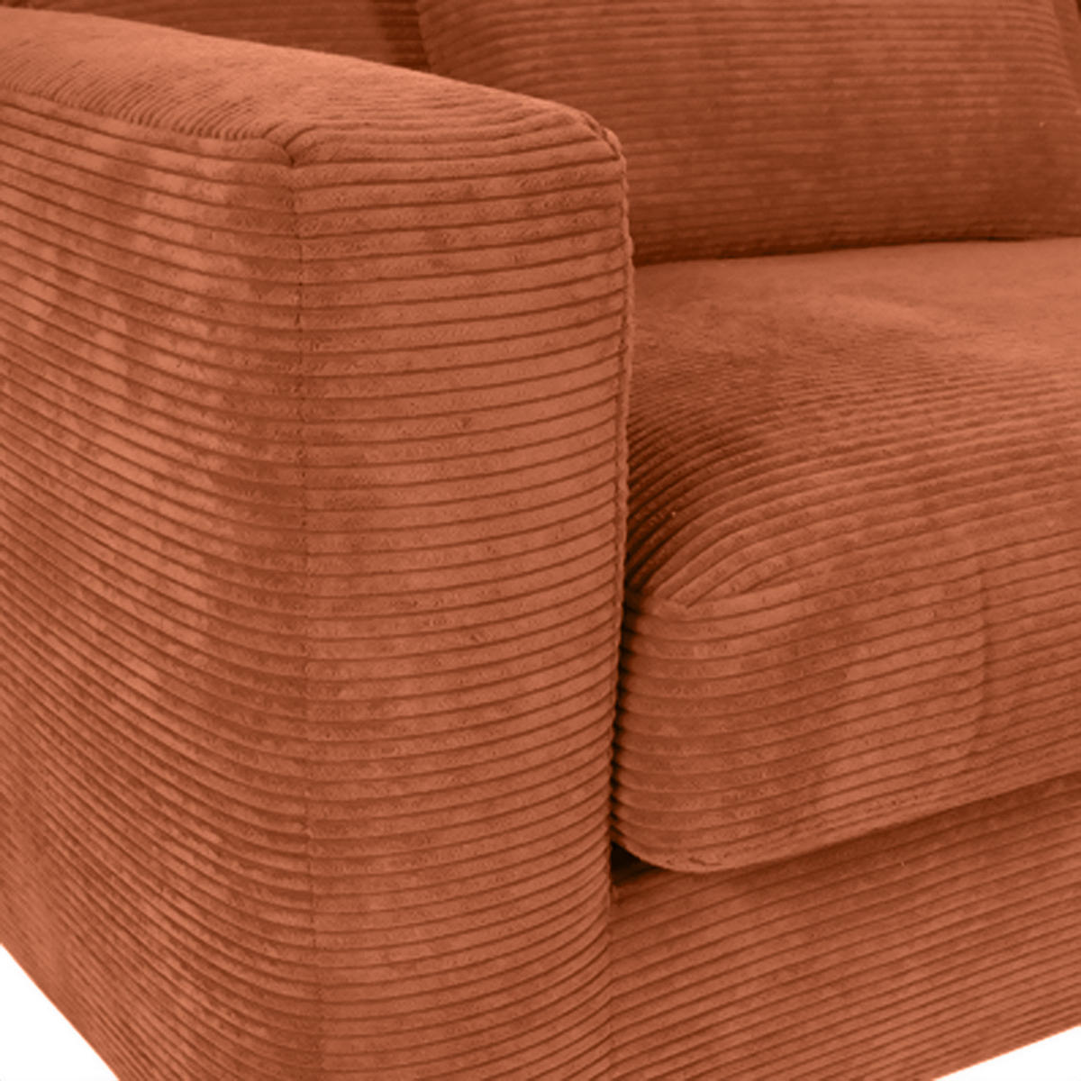 BIG SOFFA i manchester rostfärgad  - svart/rostfärgad, Klassisk, textil/plast (260/66/115cm) - MID.YOU