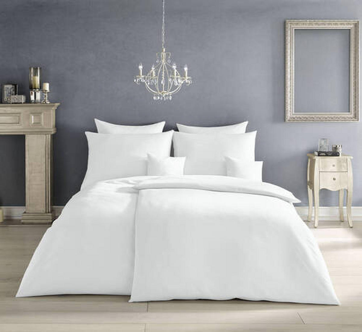 BETTWÄSCHE Satin 200/220 cm  - Silberfarben, Basics, Textil (200/220cm) - Fleuresse