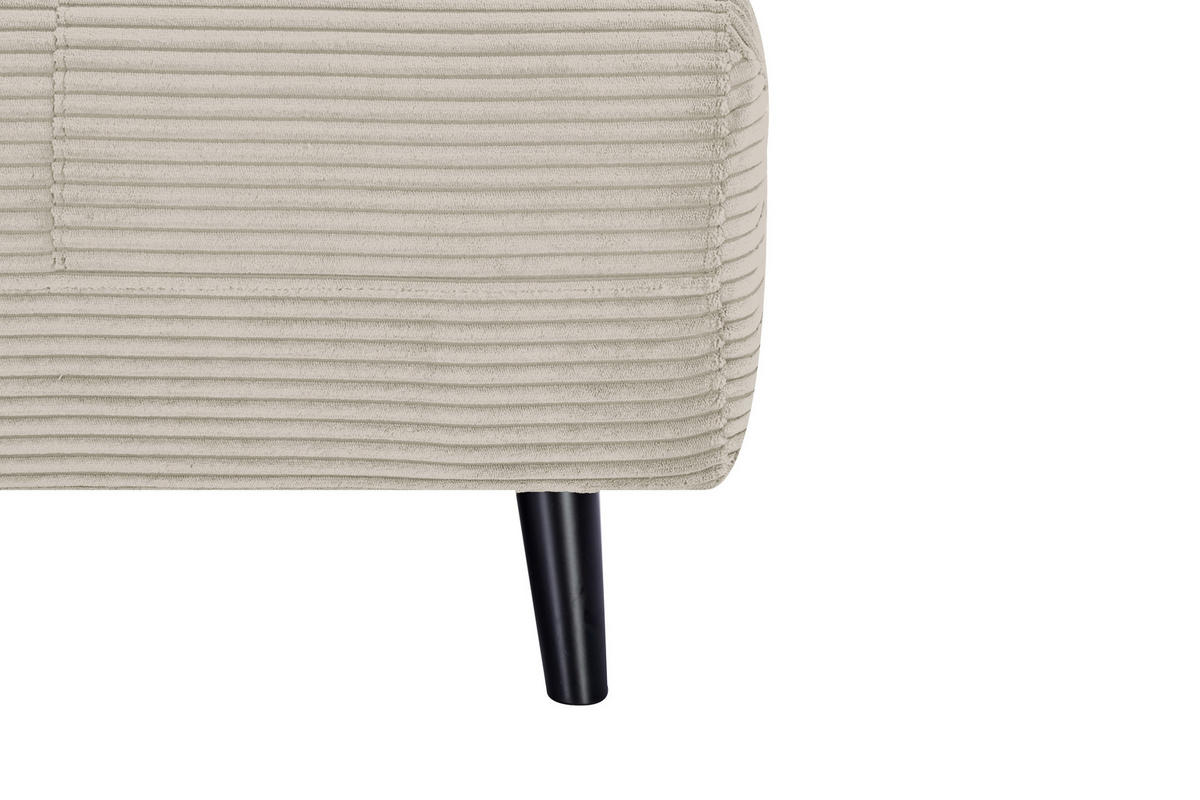 SCHLAFSESSEL Cord Beige    - Beige/Schwarz, Design, Holz/Textil (100/82/91cm) - Ti'me