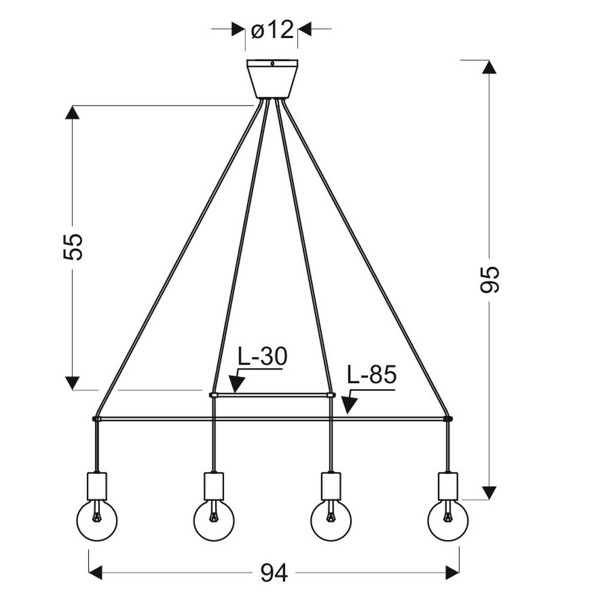 PENDELLEUCHTE Alto 94/10/95 cm   - Weiß, Design, Metall (94/10/95cm)