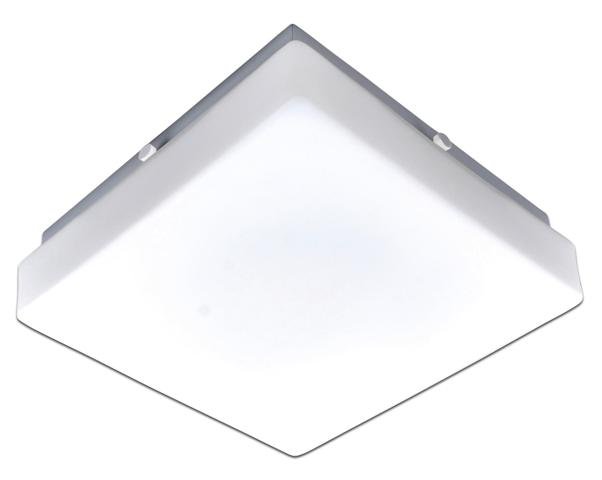 LED-DECKENLEUCHTE 25/25/8 cm   - Weiß, Basics, Glas/Metall (25/25/8cm) - Näve
