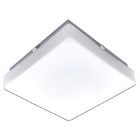 LED-DECKENLEUCHTE 25/25/8 cm   - Weiß, Basics, Glas/Metall (25/25/8cm) - Näve