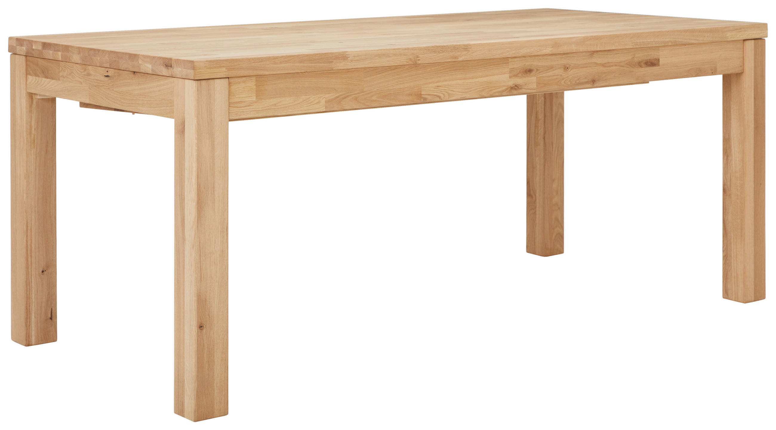 ESSTISCH Wildeiche rechteckig  ausziehbar  - Wildeiche, Natur, Holz (160/90/75cm) - Livetastic