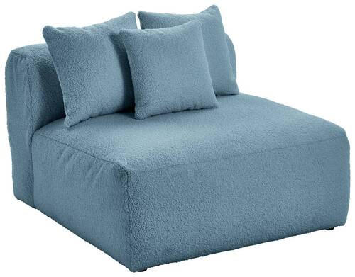 SOFAELEMENT in Flachgewebe, Teddystoff Blau - Blau, Trend, Textil (100/70/122cm) - Livetastic