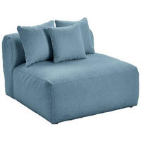 SOFAELEMENT in Flachgewebe, Teddystoff Blau  - Blau, Trend, Textil (100/70/122cm) - Livetastic