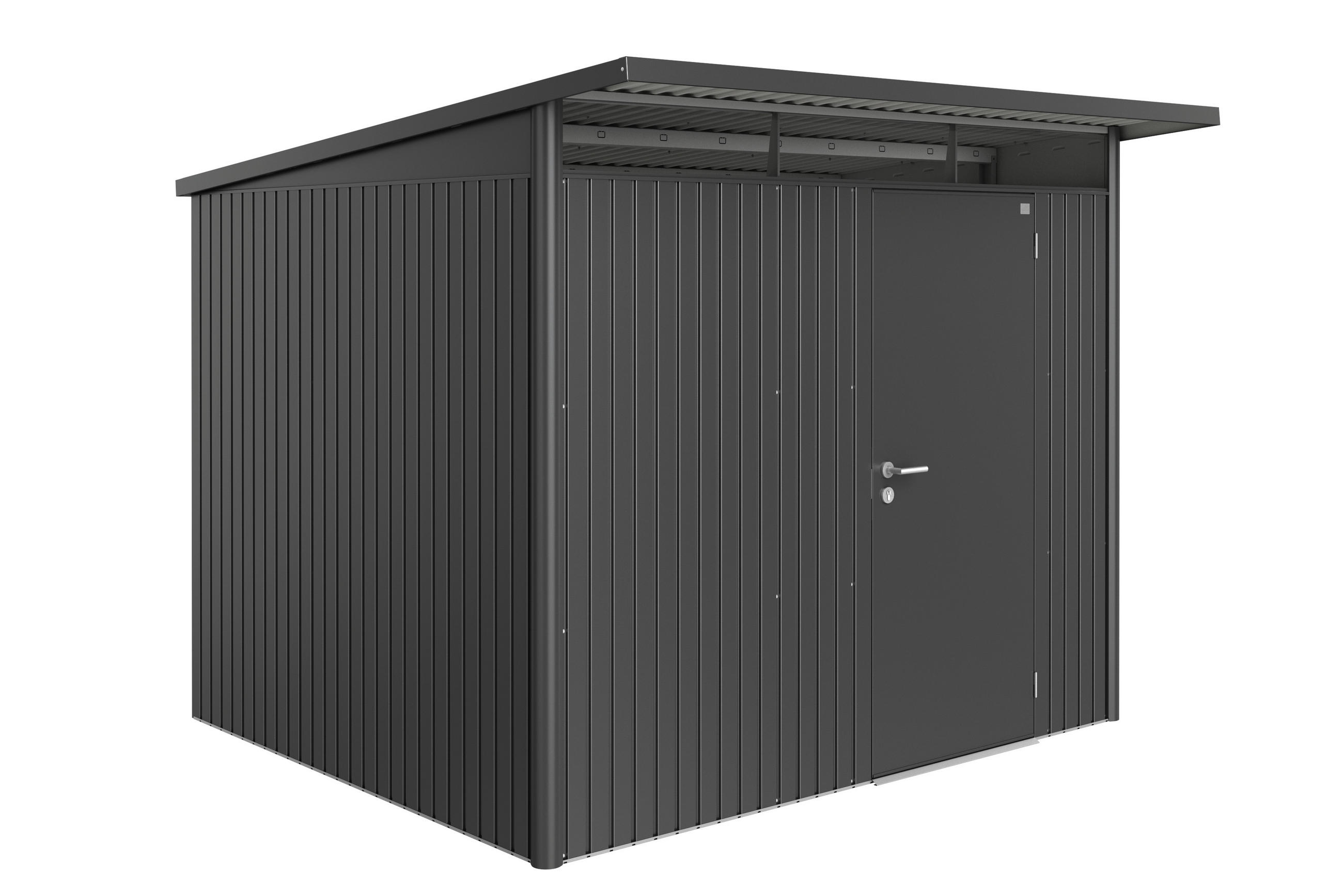 GERÄTEHAUS 260/218/260 cm  - Dunkelgrau, Basics, Metall (260/218/260cm) - Biohort