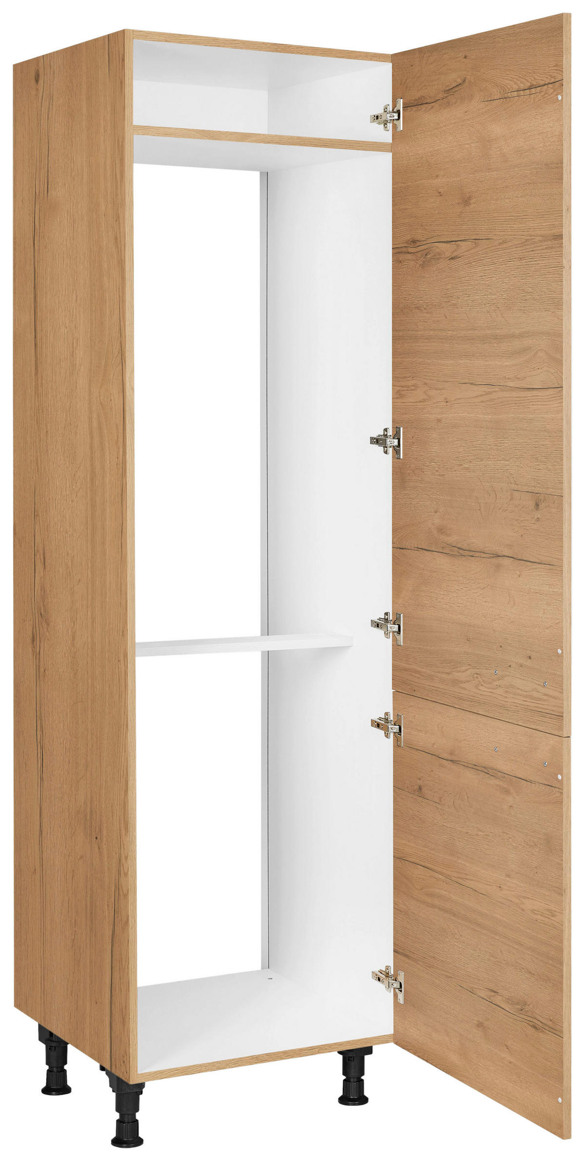 GERÄTEUMBAUSCHRANK 60/216,6/58 cm  in Eichefarben  - Eichefarben/Schwarz, MODERN, Holzwerkstoff/Metall (60/216,6/58cm) - Nobilia