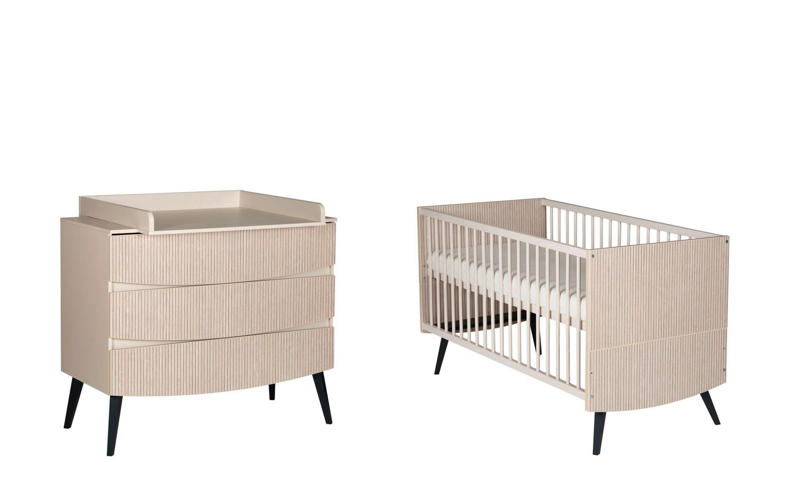 BABYZIMMER SMILE  - Beige/Buchefarben, Basics, Holz/Holzwerkstoff (88cm) - Schardt