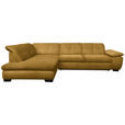 ECKSOFA in Flachgewebe Currygelb  242/313 cm  - Currygelb/Schwarz, Design, Textil/Metall (242/313cm) - Xora