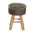 Hocker in Holz, Textil Naturfarben, Weiß - Naturfarben/Weiß, Trend, Holz/Textil (28/42cm) - Ambia Home Hocker in Holz, Textil Naturfarben, Weiß - Naturfarben/Weiß, Trend, Holz/Textil (28/42cm) - Ambia Home