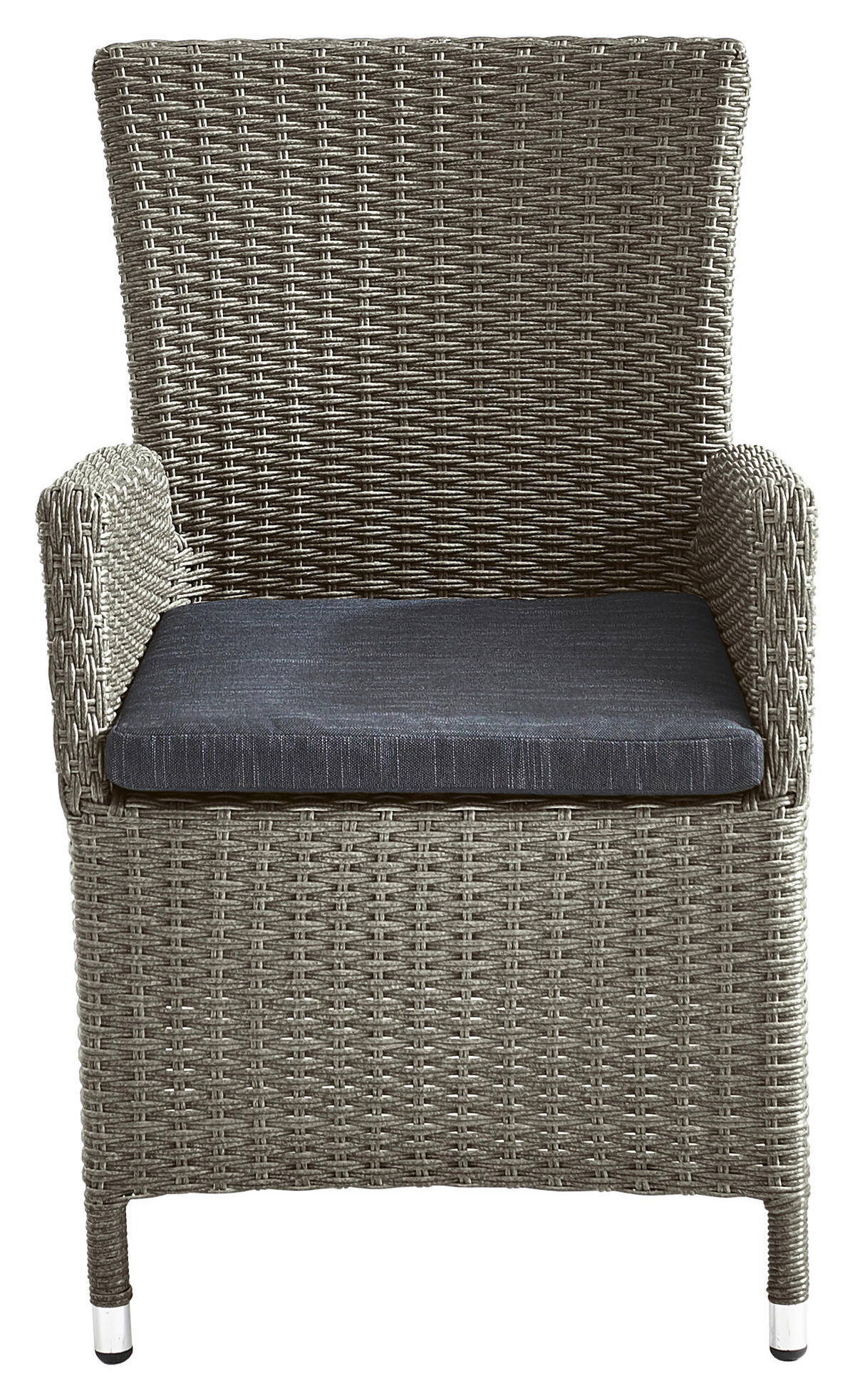 GARTENSESSEL Aluminium Grau, Schwarz  - Schwarz/Grau, LIFESTYLE, Kunststoff/Textil (57/90/60cm) - Ambia Garden