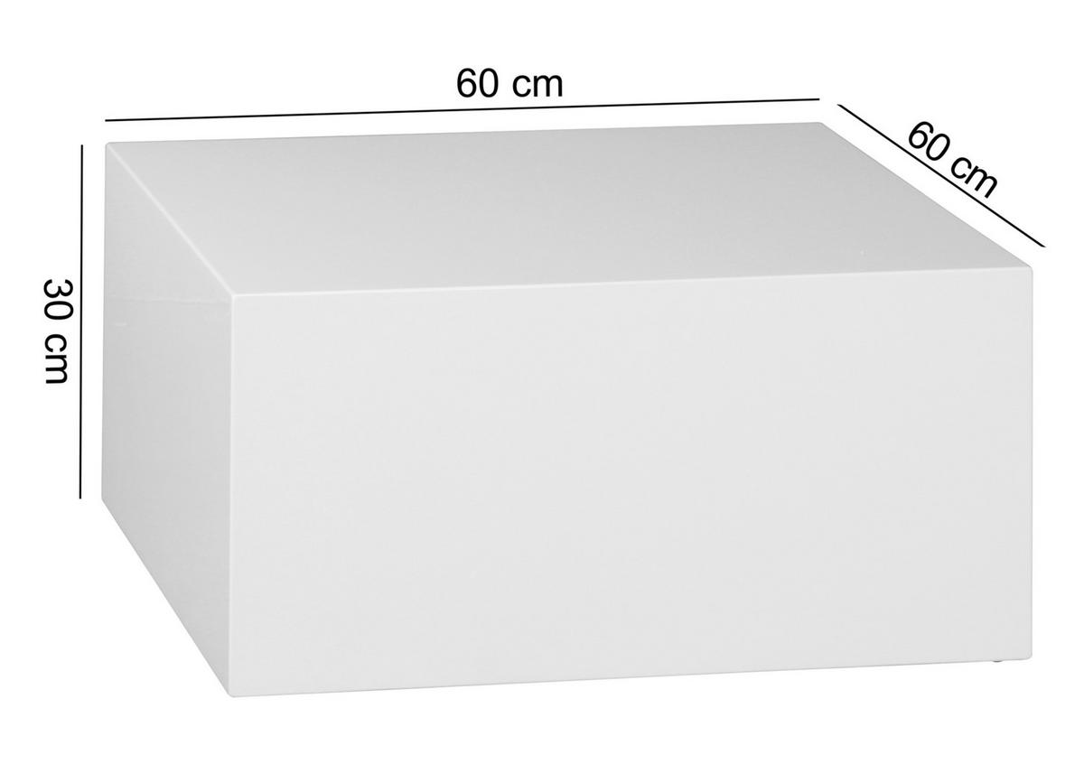 KLUBSKA MIZA, bela  - bela, Moderno, leseni material (60/30/60cm) - MID.YOU