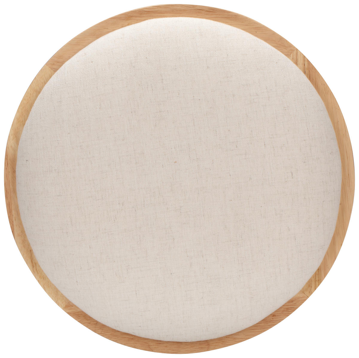 HOCKER Flachgewebe Rattan, Kautschukholz Naturfarben, Beige  - Beige/Naturfarben, KONVENTIONELL, Holz/Textil (40/45/40cm) - MID.YOU