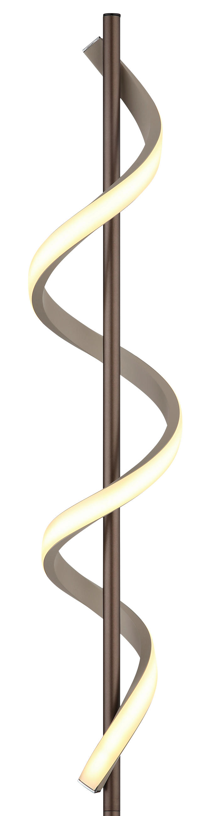 PODNA LED LAMPA Spiro  - opal/crna, Dizajnerski, metal/plastika (20/140cm)
