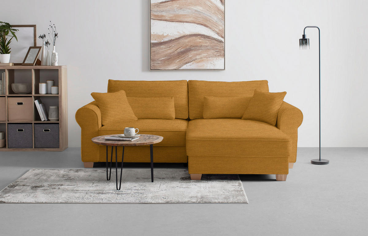 HÖRNSOFFA i senapsgul  - senapsgul, Modern, trämaterial/trä (255/185cm) - MID.YOU