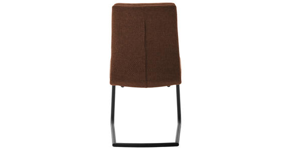 SCHWINGSTUHL in Stahl Webstoff - Rostfarben/Schwarz, Design, Textil/Metall (47/90/64cm) - Dieter Knoll