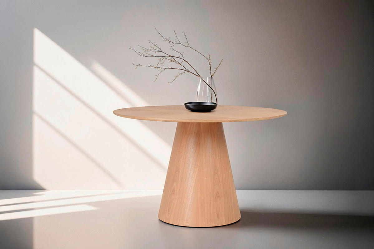 ESSTISCH in Holz, Holzwerkstoff  - Eichefarben, Design, Holz/Holzwerkstoff (120/76cm) - MID.YOU