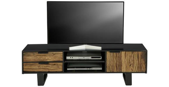 LOWBOARD 150/45/40 cm - Schwarz/Naturfarben, LIFESTYLE, Holz/Metall (150/45/40cm) - Ambia Home