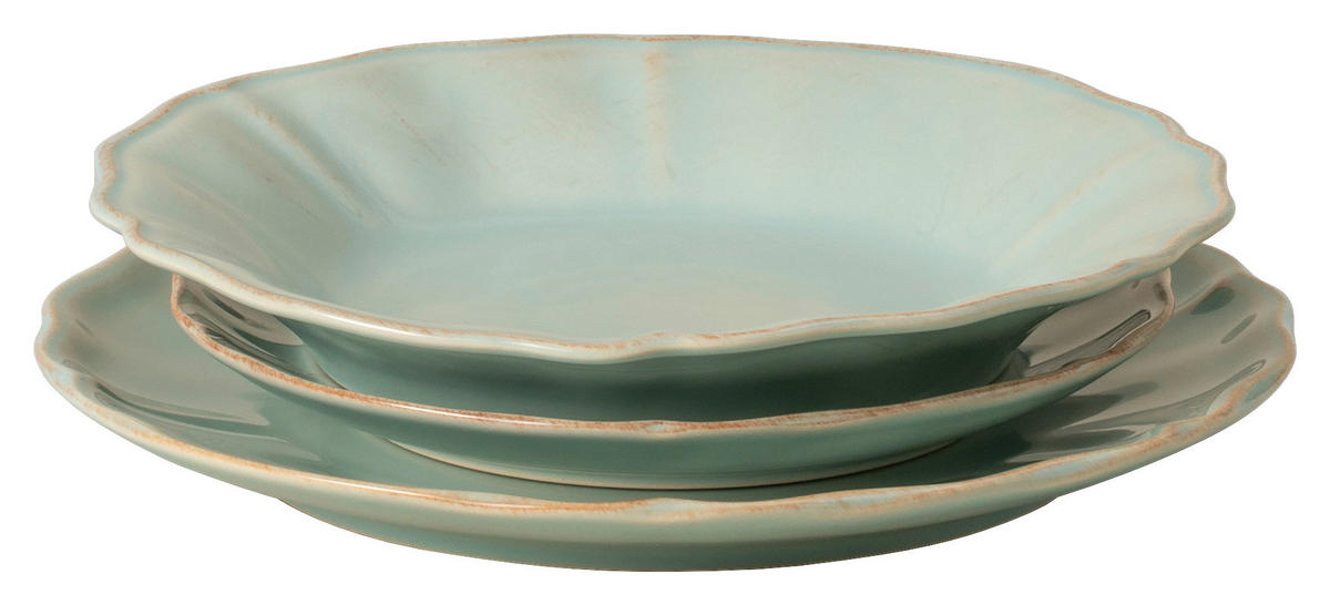 KOMBISERVICE Türkis ALENTEJO 12-teilig 4 Personen  - Türkis, Basics, Keramik - Costa Nova