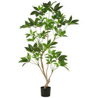 KUNSTPFLANZE Zimmeraralie  150 cm  - Schwarz/Braun, Basics, Kunststoff (150cm) - P & B