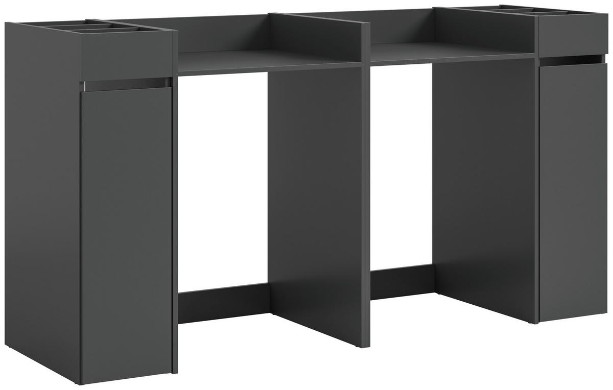 WASCHMASCHINENSCHRANK Anthrazit  - Anthrazit/Schwarz, Basics, Holzwerkstoff/Kunststoff (190/101cm) - MID.YOU