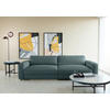 BIGSOFA in Cord Blaugrau  - Blaugrau/Schwarz, Modern, Kunststoff/Textil (264/84/125cm) - Trendmanufaktur