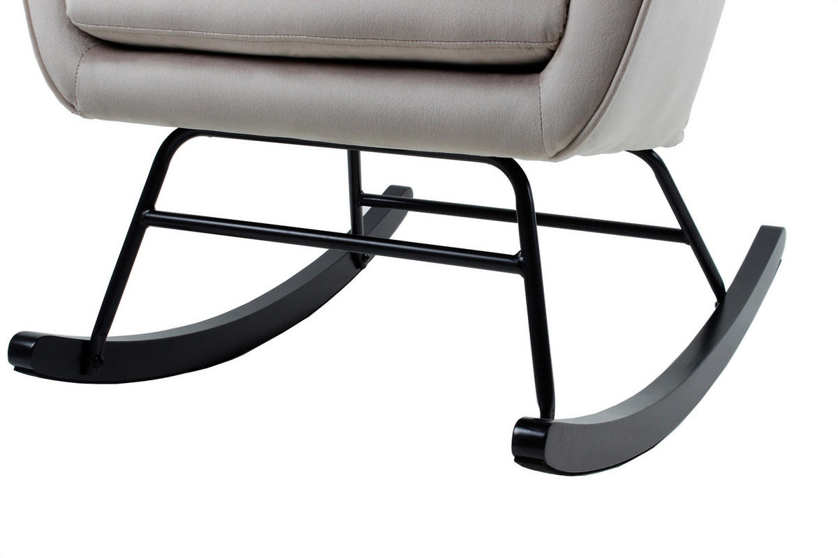GUNGSTOL i taupe  - taupe, Design, metall/trä (68/97/88cm) - Kayoom