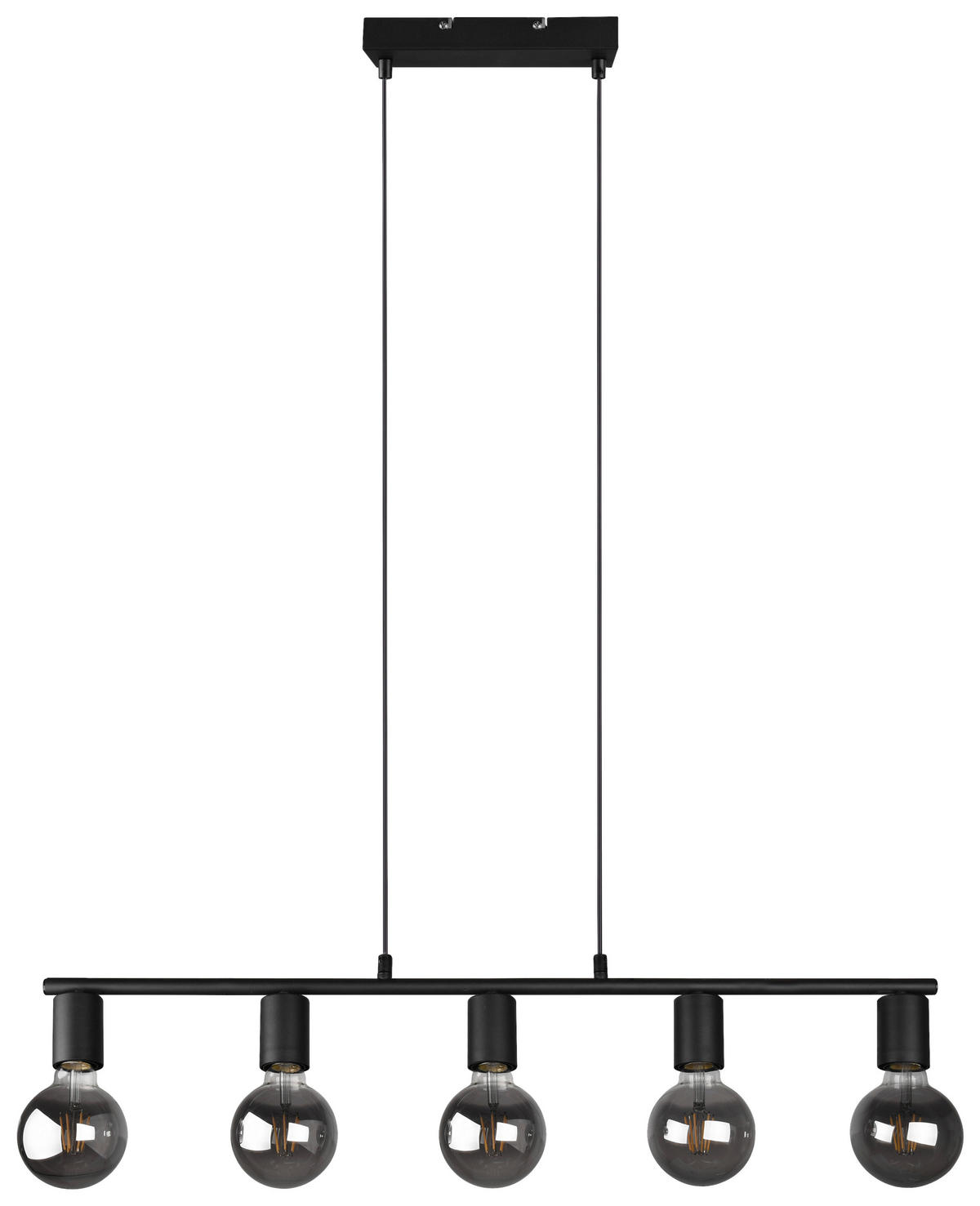 HÄNGELEUCHTE 82,5/150/8,5 cm   - Schwarz, Design, Metall (82,5/150/8,5cm) - P & B