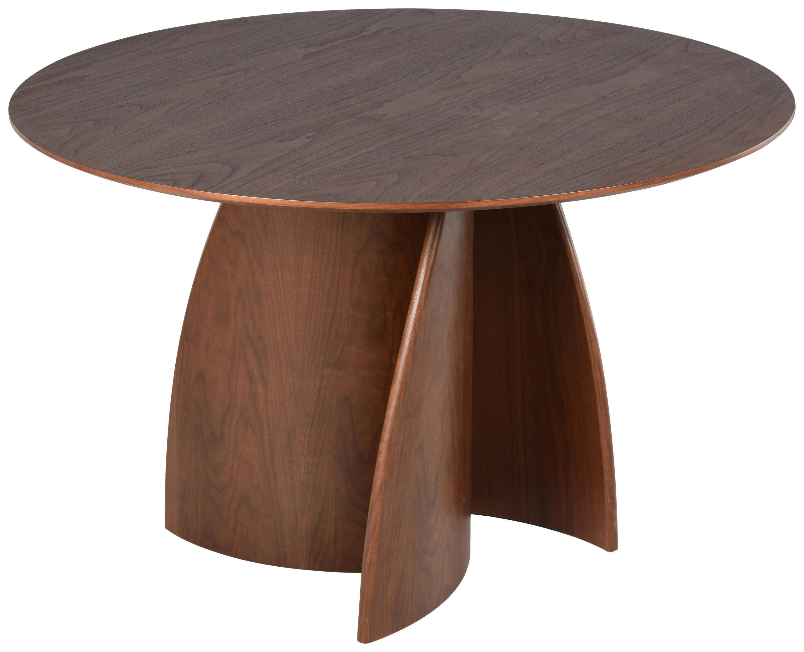 ESSTISCH Echtholz, Nachbildung  Holz, Holzwerkstoff rund Walnussfarben  - Walnussfarben, MODERN, Holz/Holzwerkstoff (120/75cm) - Livetastic