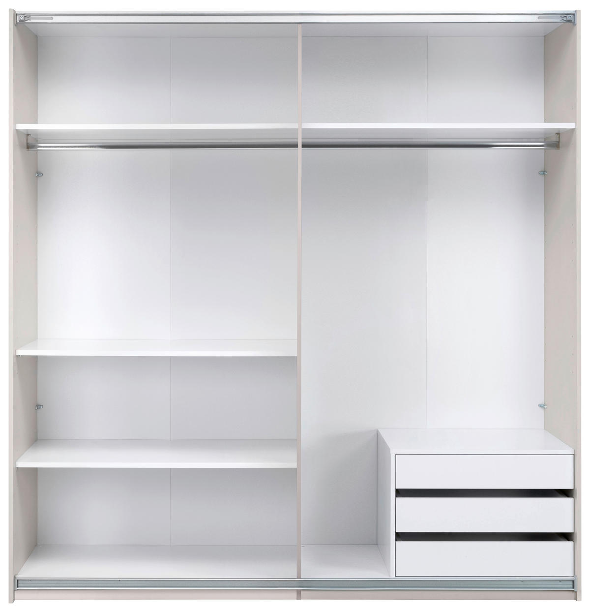 SCHIEBETÜRENSCHRANK 200/211,5/61,5 cm 2-türig Kaschmir  - Kaschmir/Schwarz, MODERN, Holzwerkstoff/Metall (200/211,5/61,5cm) - MID.YOU