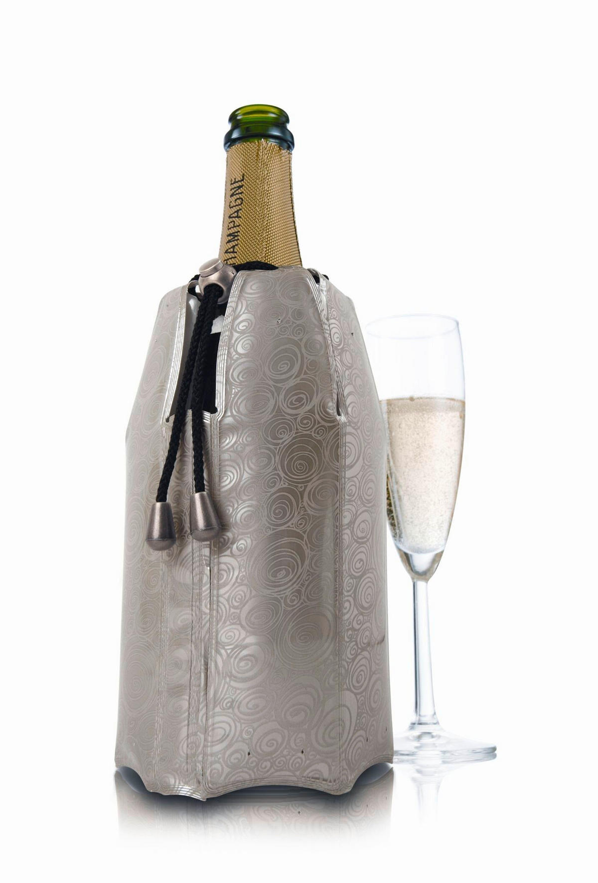 CHAMPAGNERKÜHLER - Silberfarben, Basics, Kunststoff (15.8/3.1/24.8cm) - Vacu Vin