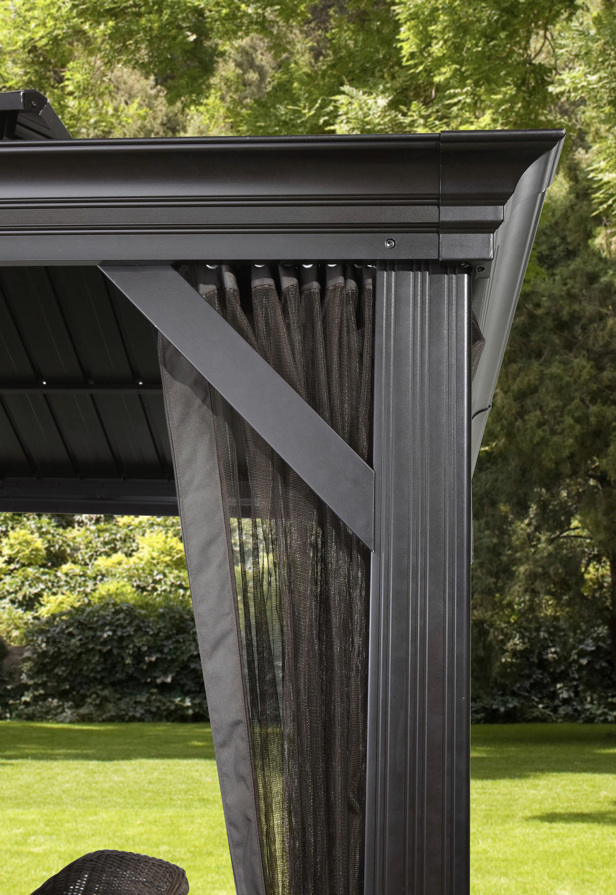 PAVILLON 598/307/363 cm Aluminium  - Anthrazit, Basics, Metall (598/307/363cm)
