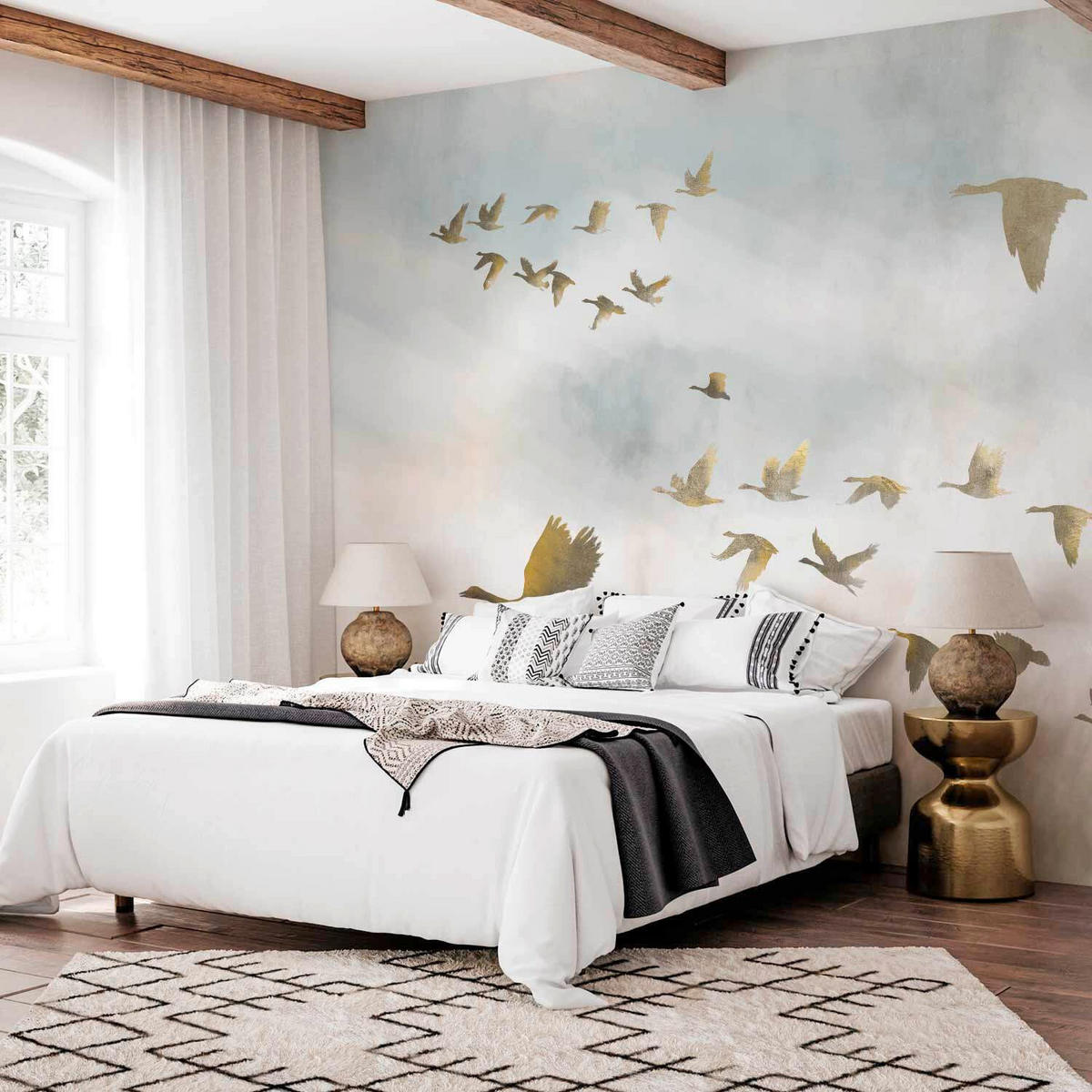 FOTOTAPETE  - Pastellblau/Hellgrau, LIFESTYLE, Textil (100/70cm) - artgeist