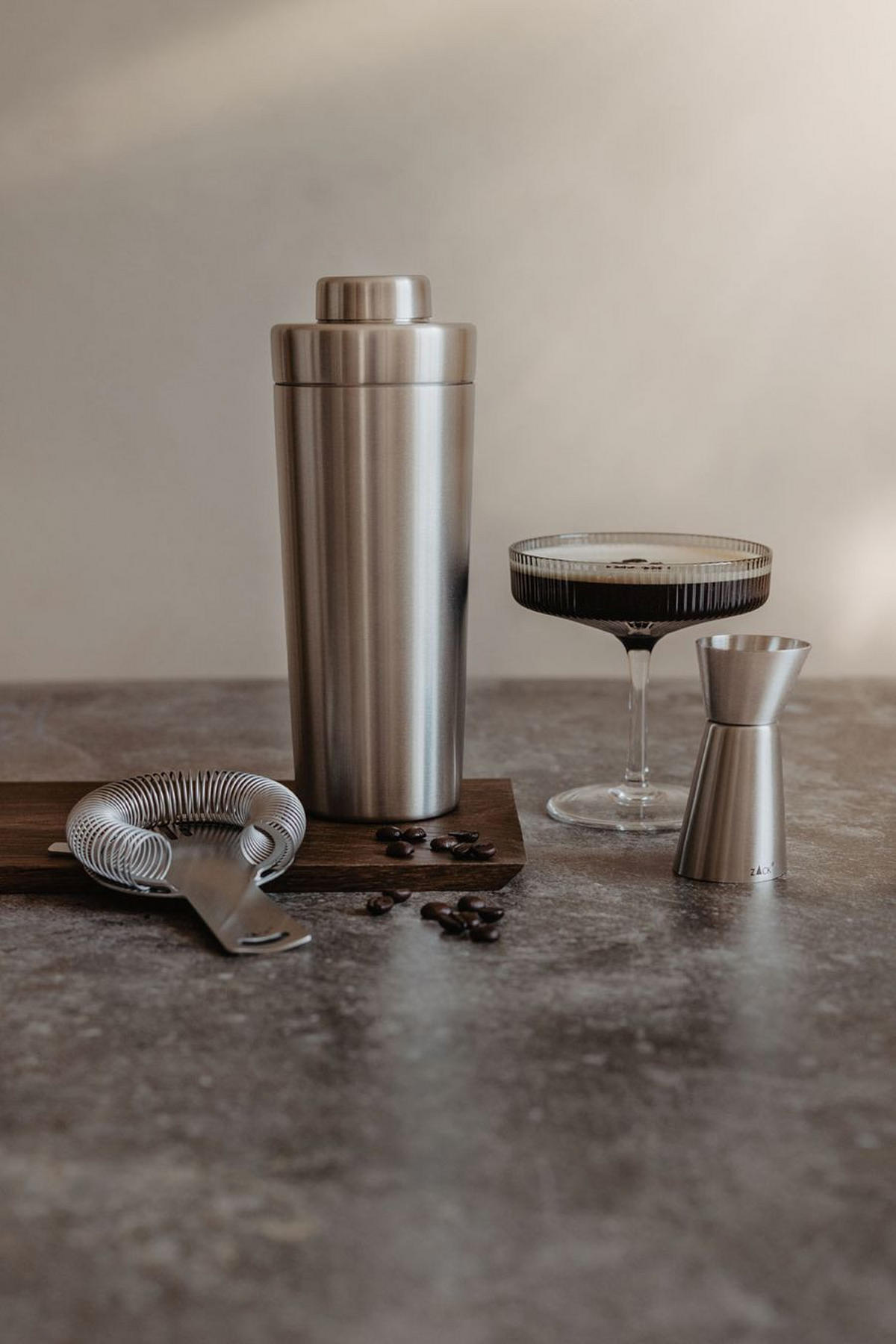 COCKTAIL-SHAKER - Edelstahlfarben, Basics, Metall (8/20,8cm) - Zack